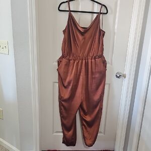 Skies Are Blue Rust Jumpsuit